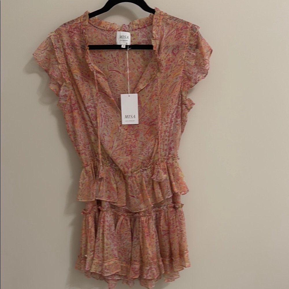 MISA Los Angeles Lilian Pink Paisley Mini Dress | Size Small | NWT - Picture 2 of 4